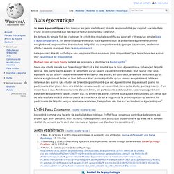 Biais égocentrique