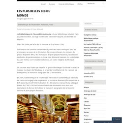 Bibliothèque de l’Assemblée Nationale, Paris