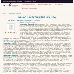 Bibliothèques troisième lieu (Les) - Notice bibliographique