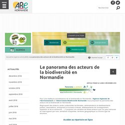 Le panorama des acteurs de la biodiversité en Normandie
