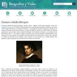 Biografia de Gustavo Adolfo Bécquer
