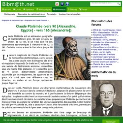 Biographie de Claude Ptolémée