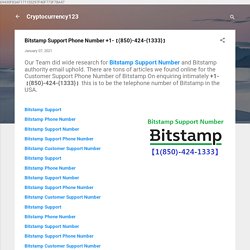 Bitstamp Support Phone Number +1-【(850)-424-{1333}】