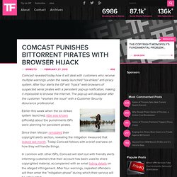 Comcast Punishes BitTorrent Pirates With Browser Hijack