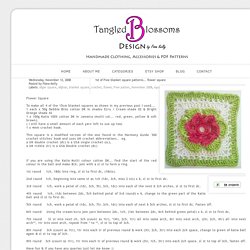 Tangled Blossoms Design: 1st of Free blanket square patterns... flower square
