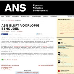 ASN blijft voorlopig behouden