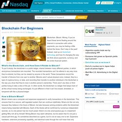 Blockchain For Beginners - NASDAQ.com