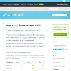 Image blocking: Tips and techniques for 2011
