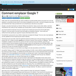 Comment remplacer Google ?