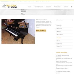 Blüthner modèle 10 vernis tampon - 21000 € - BAUDRY PIANOS