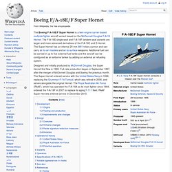 Boeing F/A-18E/F Super Hornet