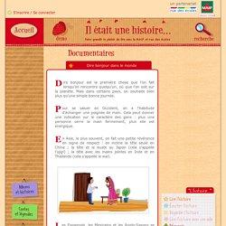 Dire bonjour dans le monde - Documentaires