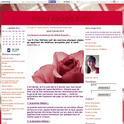 Les bonnes résolutions du début d'année... - tissu rouge écru