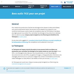 Bons outils TICE pour son projet - www.etwinning.fr