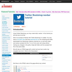 Twitter Bootstrap navbar tutorial