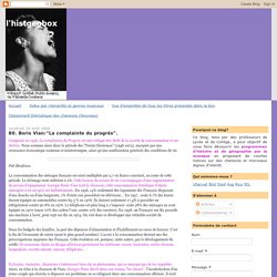 80. Boris Vian:"La complainte du progrès".