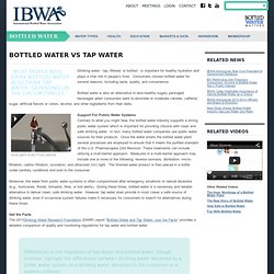 Bottled Water vs Tap Water