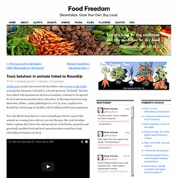 Toxic botulism in animals linked to RoundUp