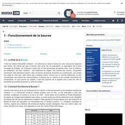 Guide boursier : Fonctionnement de la bourse