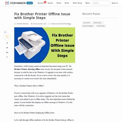 Fix Brother Printer Offline Issue with Simple Steps