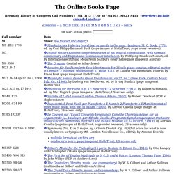 Browse call numbers: M