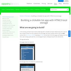 Building a clickable list app with HTML5 local storage