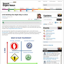 Link Building the Right Way in 2013