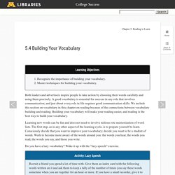 5.4 Building Your Vocabulary