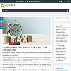 Small Business Tax Calendar 2019 - Tax Dates and Deadlines