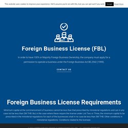 Foreign Business License Thailand