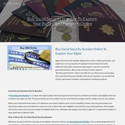 Buy Social Security Number Online At Your Doorsteps!