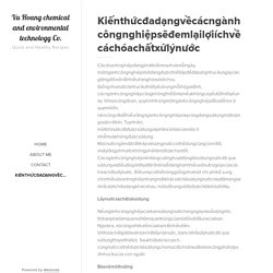 Kiếnthứcđadạngvềcácngànhcôngnghiệpsẽđemlạilợiíchvềcáchóachấtxửlýnước