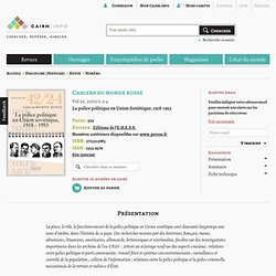 La police politique en Union Soviétique, 1918-1953