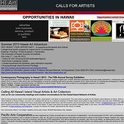 Call For Artists