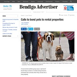 Calls to bond pets to rental properties