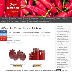4 Piece Red Canister Sets for Kitchens – Red Kitchen Accessories