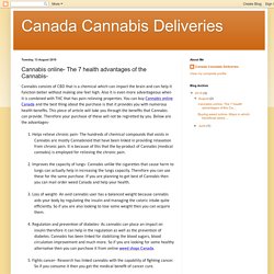 Cannabis online- The 7 health advantages of the Cannabis-