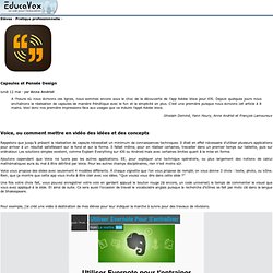 Capsules et Pensée Design