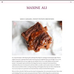 Miso Caramel Sweet Potato Brownie