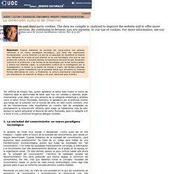 Manuel Castells - La dimensión cultural de Internet