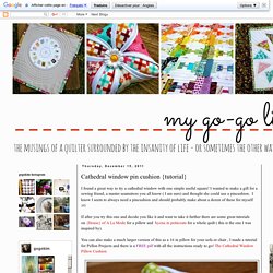 Cathedral window pin cushion {tutorial}