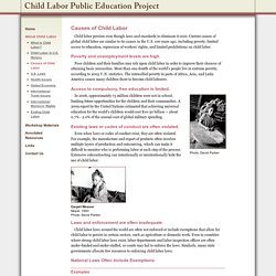 Causes of Child Labor - The Child Labor Education Project