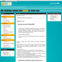 Ce que dit la Loi - Apeda France