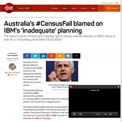Australia's #CensusFail blamed on IBM's 'inadequate' planning