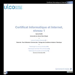 Ressources C2i - niveau 1