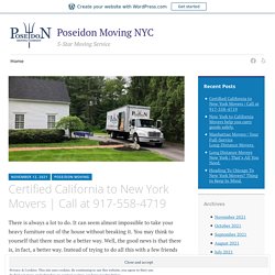 Certified California to New York Movers