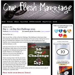 Day 1 – 10 Day Sex Challenge 2015
