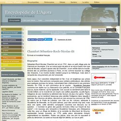 Chamfort Sébastien-Roch-Nicolas dit