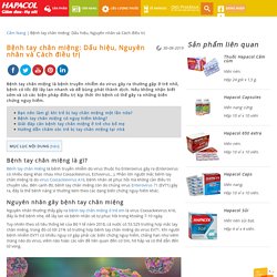 Bệnh tay chân miệng: Nguyên nhân và cách điều trị hiệu quả - Hapacol
