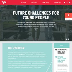 Young people will move into a changing world of work